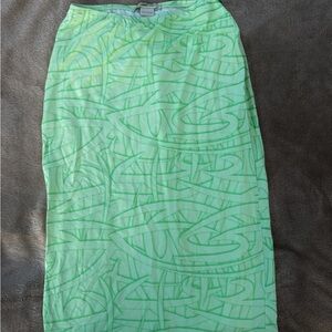 Paloma Wool Light Green Patterned Pencil Skirt